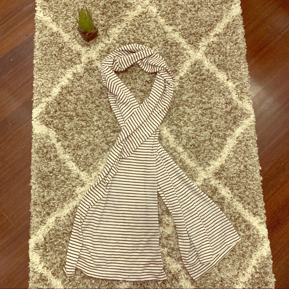 Striped cotton scarf